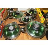 A QUANTITY OF AUS MEISTERHAND CHROMSTAHL PANS AND COOKWARE