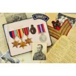 A WWII GROUP OF MEDALS AND PAPERWORK, relating to Reginald Irwin Rowland 'J' Battery 2nd Bgde, Royal