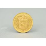 A GOLD TEN GULDEN WILHELMINA 1912, .900, fine, approximately 6.7 grams