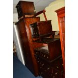 A STAG MINISTRAL FOUR PIECE BEDROOM SUITE, comprising of a double door wardrobe, chest of drawers,