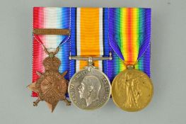 A WWI 1914 STAR AND BAR TRIO OF MEDALS, named to 2515 Pte W. Inglis, Royal Highlanders, medals