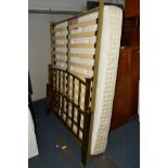 A 5' MATTRESS with a modern metal bed frame (2)