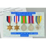 A WWII GROUP OF MEDALS, to a casualty of the Normandy Invasion 'Op Overlord' in June 1944, 1939-