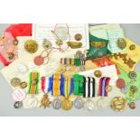A WWI/II GROUP OF MEDALS, relating to the service of Ernest Forrest Thornton, WWI 1914-15 Star,