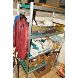 SIX BOXES AND LOOSE SUNDRY ITEMS, CERAMICS, GLASS, PICTURES, etc, to include two jacket, Royal