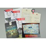 AN ENVELOPE CONTAINING LEAFLETS FOR RAF AIRCRAFT, copy paperwork WWI Death scroll etc, letters and a