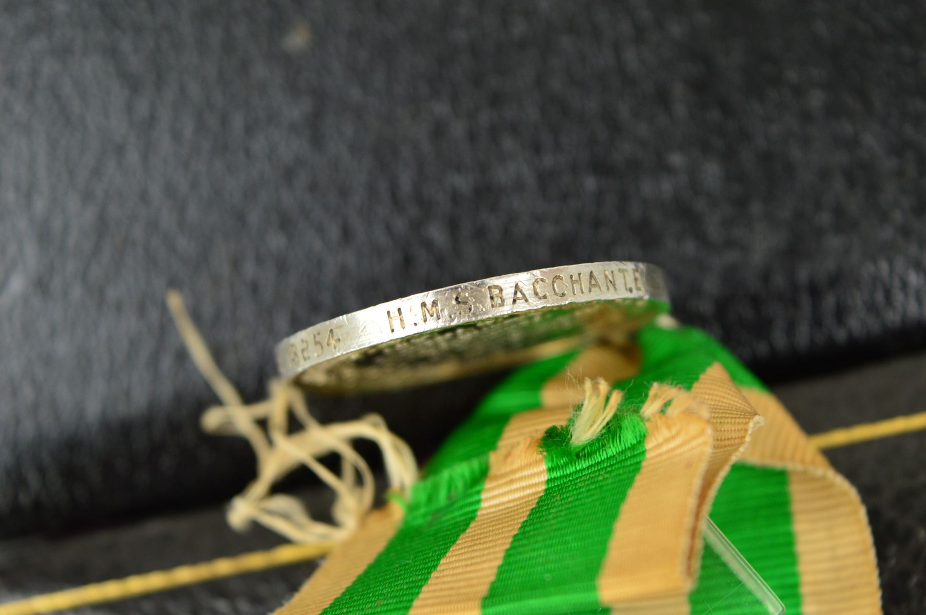 A BOXED MESSINA EARTHQUAKE MEDAL, named to J. Stringer AB 18254 H.M.S. Bacchante, this ship also saw - Image 3 of 4