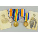TWO WWI BRITISH WAR AND VICTORY MEDAL, pairs named to S-15888 Pte H. Aldridge, Rifle Brigade, with