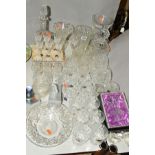 A GROUP OF GLASSWARES, to include Royal Brierley glasses, Isle of Wight glass scent bottle,