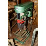 A NU-TOOL FIVE SPEED PILLAR DRILL PRESS