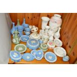 A COLLECTION OF WEDGWOOD CERAMICS, to include 'Angela', 'Meadow-Sweet', 'Wild Strawberry' and '