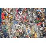 SEVEN BAGS OF MIXED COSTUME JEWELLERY