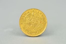 A GOLD ONE POND SOUTH AFRICA 1898, approximately 7.9 grams, .916