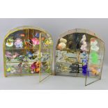 TWO FRANKLIN MINT COLLECTIONS IN DISPLAY CASES, 'The Curio Cabinet Cats Collection' and 'The