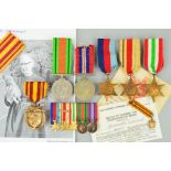 A WWII GROUP OF MEDALS, attributed to the Reverand Albert Edward Beaumont, who served as Chaplain to