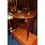 AN EDWARDIAN SHERATON REVIVAL STYLE OCCASIONAL TABLE