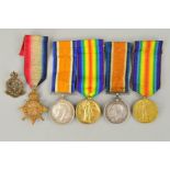 WWI MEDALS, as follows, British War and Victory medal pair, together with RAMC cap badge named Major