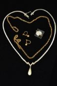 A MISCELLANEOUS JEWELLERY COLLECTION to include a 9ct gold Deakin and Frances pair of gold stud