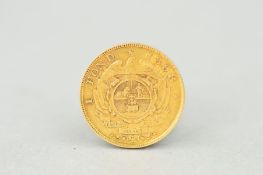 A GOLD ONE POND 1898 AFRICA COIN, approximately 7.98 grams, 916.7 fine