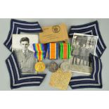 A WWI PAIR OF BRITISH WAR AND VICTORY MEDALS, named to T4-060660 DVR W.H. Medland. A.S.C.,