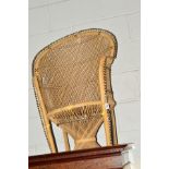 A WICKER PEACOCK CHAIR