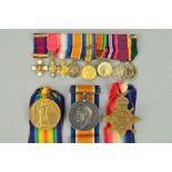 A WWI 1914-15 STAR TIRO OF MEDALS, named to Lieut C.V. Thompson, together with a set of nine