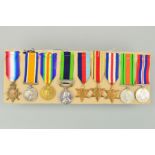 WWI/INDIA/WWII GROUP OF NINE MEDALS, to a 2nd Lt/Captain and later Major, Army Service Corps, 1914-