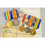 A WWI 1914-15 STAR TRIO OF MEDALS, (swing mounted) named to 56923 Dvr, James Nicholson RFA, together