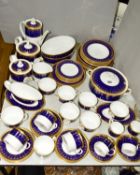 ROYAL WORCESTER IMPERIAL BLUE TEA/DINNER WARES, etc to include cups, vegetable dishes, soup bowls,
