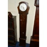 AN OAK ART DECO OAK GRANDDAUGHTER CLOCK