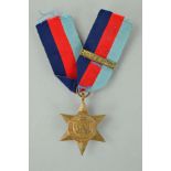 WWII 1939-45 STAR, complete with ribbon and attached 'Battle of Britain' clasp, close inspection