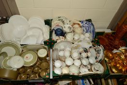 FIVE BOXES OF TEA/DINNERWARES, to include Portmeirion 'Totem' coffee wares, Royal Worcester, Royal