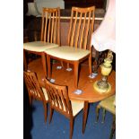 A G PLAN FRESCO TEAK OVAL TOPPED EXTENDING DINING TABLE, width 162cm x depth 112cm x height 73cm,