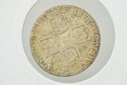 GEORGE 1ST (1714-27) SHILLING COIN, 1723 first bust SSC, good example with silver separation/run,