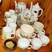 ROYAL WORCESTER 'EVESHAM' PART TEA/COFFEEWARES, (12) and other teawares and trinkets
