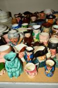 A QUANTITY OF VARIOUS CHARACTER/TOBY JUGS, to include Allertons, Kelsboro, Avon ware, Burlington