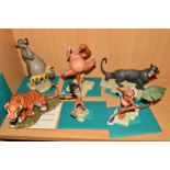 SIX BOXED WALT DISNEY CLASSICS COLLECTION FIGURES FROM THE JUNGLE BOOK, to include five from the