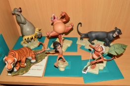 SIX BOXED WALT DISNEY CLASSICS COLLECTION FIGURES FROM THE JUNGLE BOOK, to include five from the