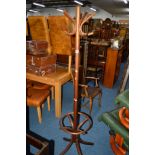 AN OAK BENTWOOD STYLE HATSTAND