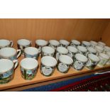 A SET OF SEVEN ROYAL WORCESTER DAYS OF THE WEEK MUGS, together with twelve Royal Worcester 'The