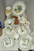 PORTMEIRION 'BOTANIC GARDEN' TABLEWARES, to include teapot (spout chipped), four cups, six