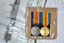 A WWI PAIR OF BRITISH WAR AND VICTORY MEDALS, named to 208945 Arthur E Troke, Able Seaman Royal