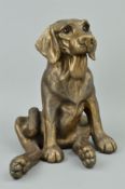 A LARGE FRITH SCULPTURE 'Truffle' HD068, depicting seated dog with tongue hanging out