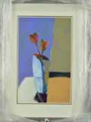 DOWNE BURNS (AMERICAN CONTEMPORARY) 'STICKING BY YOU I', a still life vase and flowers in an