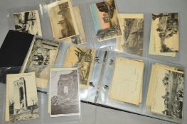 A POSTCARD ALBUM, loosely inserted, collection of cards showing post WWI damage in France