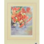 JANET WHITTLE 'POPPIES', a limited edition print 79/300, signed in pencil, mounted, unframed,