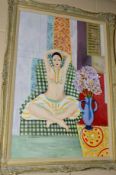 JOHN ANDERSON (BRITISH CONTEMPORARY) 'THE HINDU POSE', an oil on canvas painting in the style of