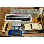 A BOXED NZG MERCEDES-BENZ 1748s ARTICULATED TRUCK, No313, boxed NZG Caterpillar V80D Fork Lift