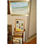 A QUANTITY OF PICTURES AND PRINTS etc, to include five framed Vincent van Gogh prints, a coastal oil