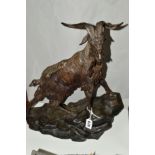 AFTER J.P.MENE, a bronzed mountain goat, signed 'MENE', approximate height 42.5cm